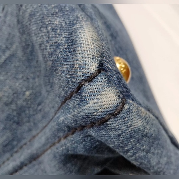 Prada Canapa denim canvas tote. With detachable strap. Authenticity card. - Picture 13 of 16